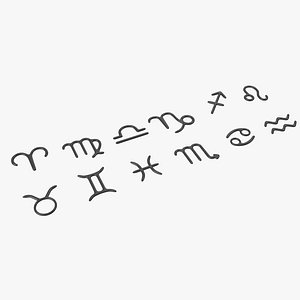 Zodiac signs plastic 1 model