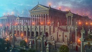 3D model Temple of Venus and Roma Environment