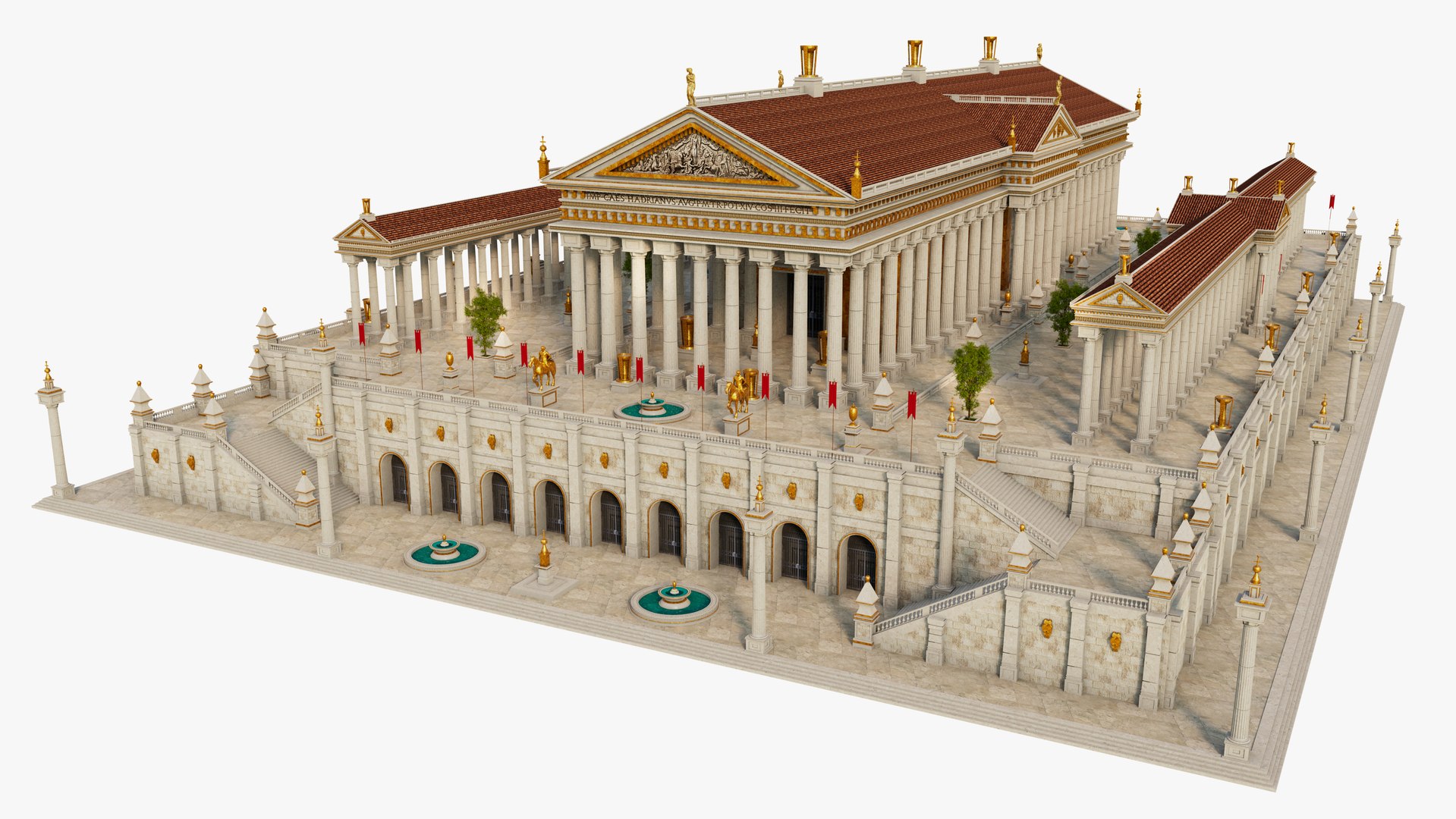 3D Model Temple Of Venus And Roma Environment - TurboSquid 2257870