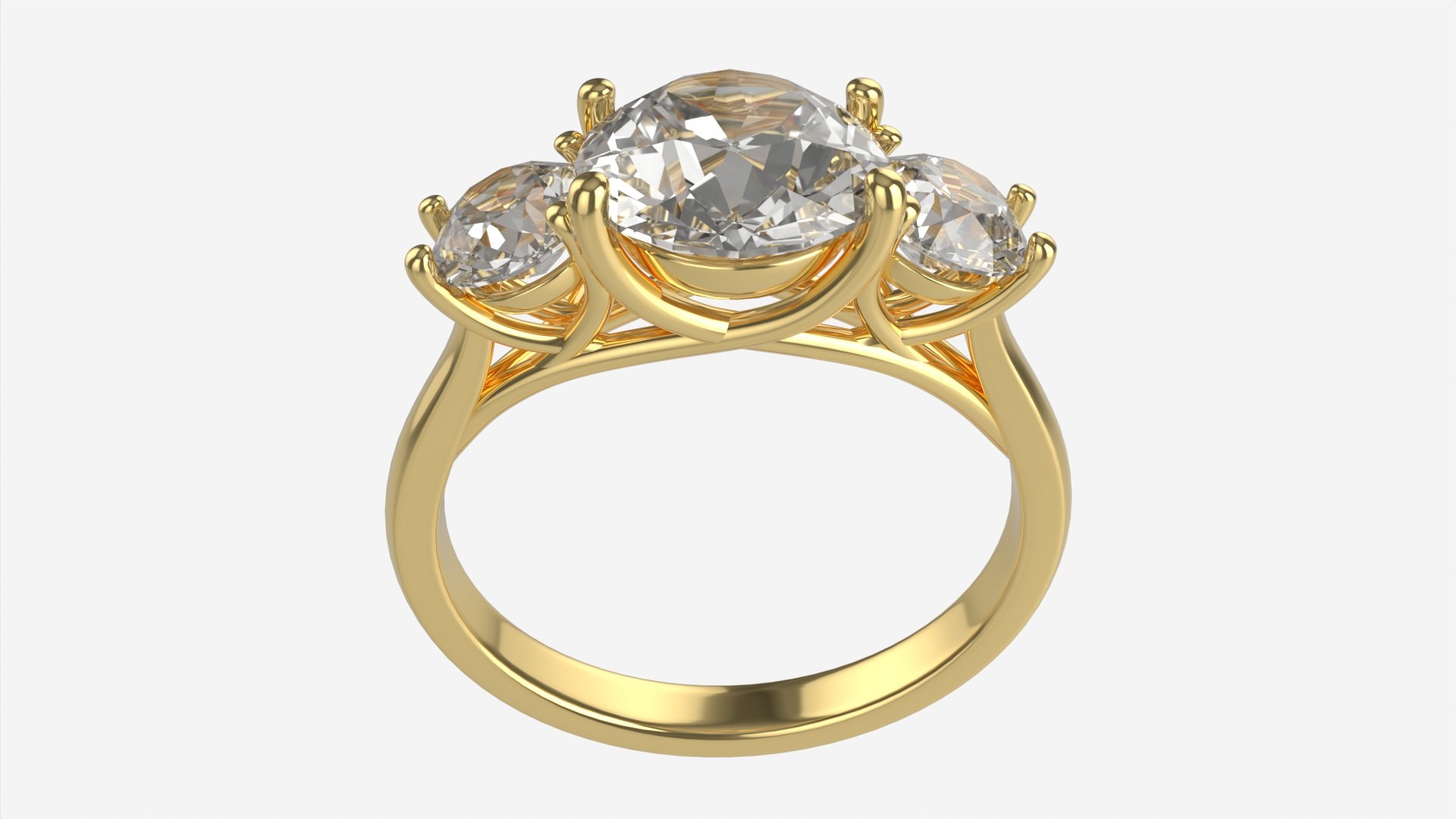 Gold Diamond Ring Jewelry 06 model - TurboSquid 1968825