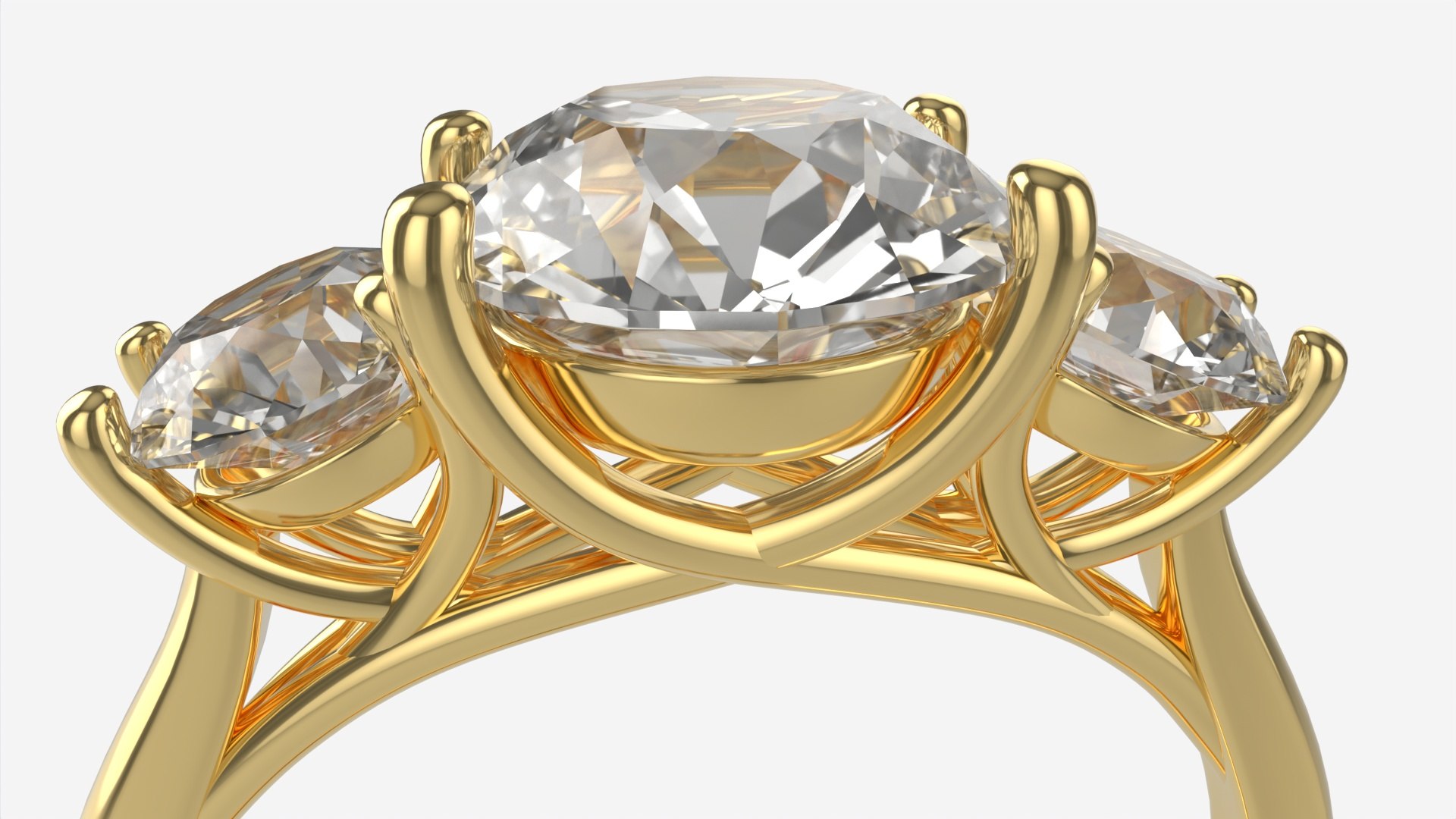 Gold Diamond Ring Jewelry 06 model - TurboSquid 1968825