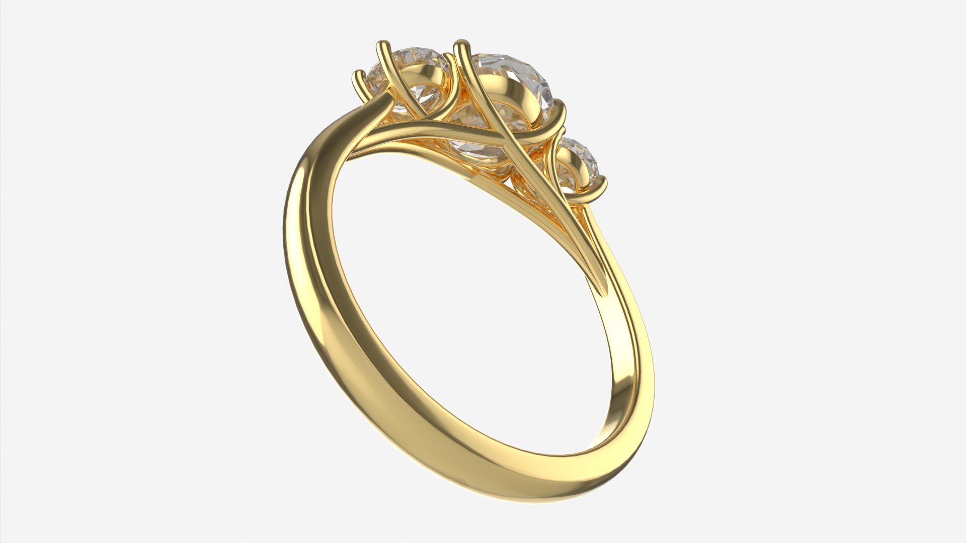 Gold Diamond Ring Jewelry 06 model - TurboSquid 1968825