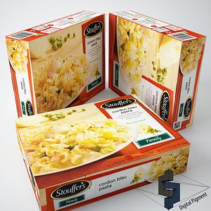 3d stoufers cordon bleu pasta model