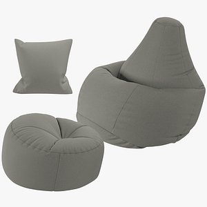 Bean Bag Chairs and Pillows Collection V3