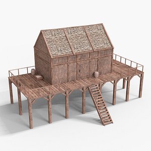 West Storage House - Warehouse low-poly 3d model