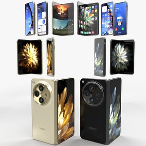 3D OPPO Find N3 all colors animated