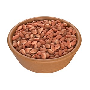 3D Peanut kernel brown bowl