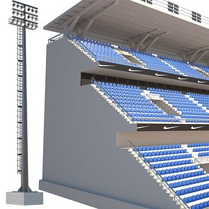 3D tribune stadium light model