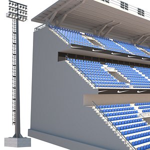 Tribune and Stadium Light