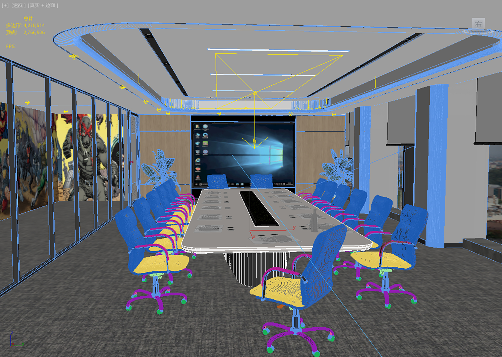 Conference room, big conference, lecture hall, lecture hall, multimedia conference room