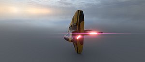 3D X Spaceship  Gunship