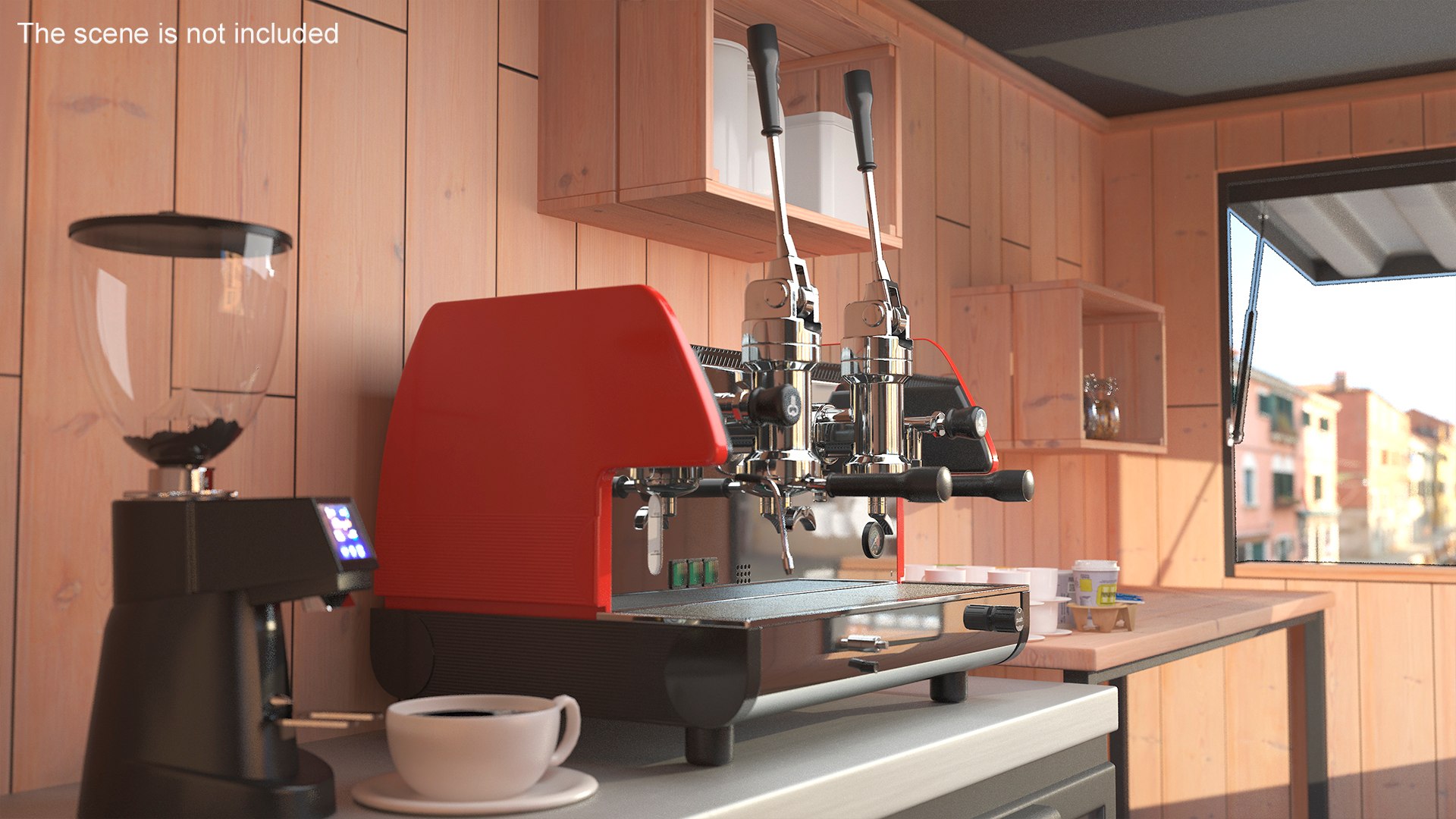 2-Group Lever Commercial Espresso Machine Model - TurboSquid 2207230