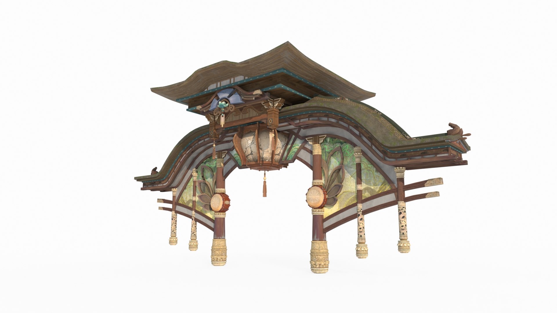 3D Model The Gate Of Ancient Asian Mythology Architecture - TurboSquid ...