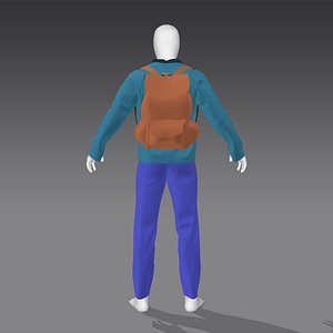 3D CamperPackWithWesternWear