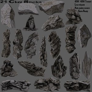 3D rock cliff model
