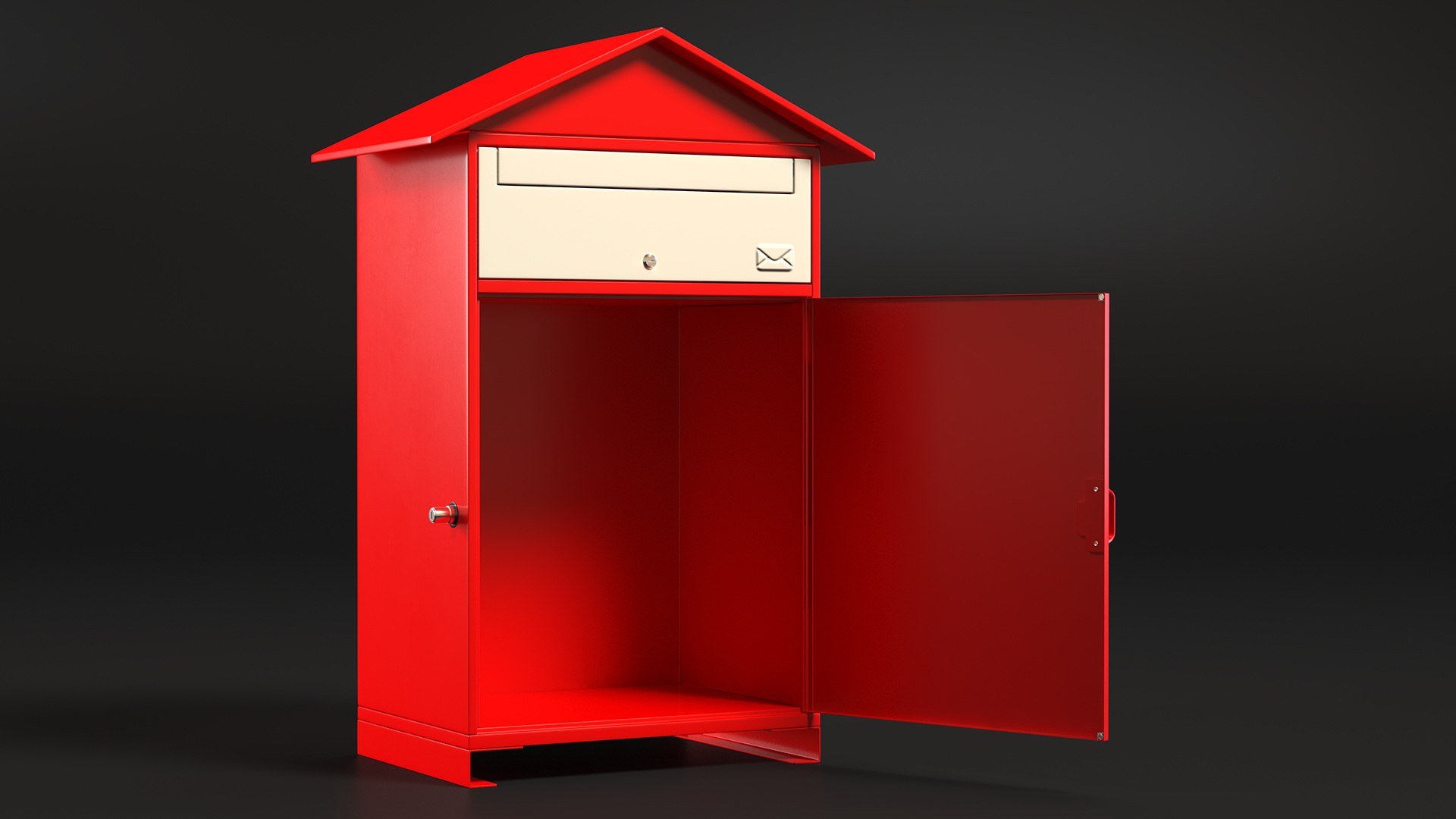 Drop Box For Parcels Red 3D - TurboSquid 2029478