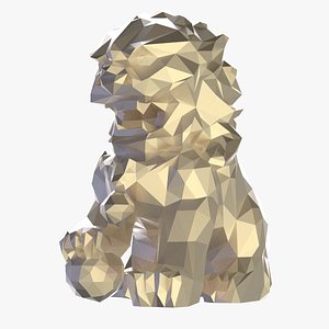 3D model chinese lion statue