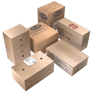 cardboard boxes 3D model