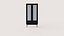Modern Black Wood and Glass Display Cabinet