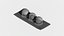 Thai traditional sweets Khanom Phra Pai  Coconut Dumpling on a dark wooden tray