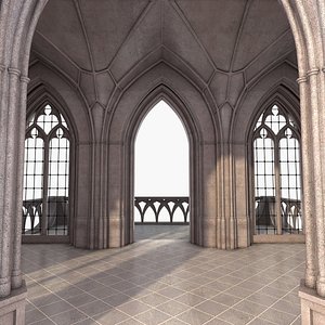 Gothic interior 3D model