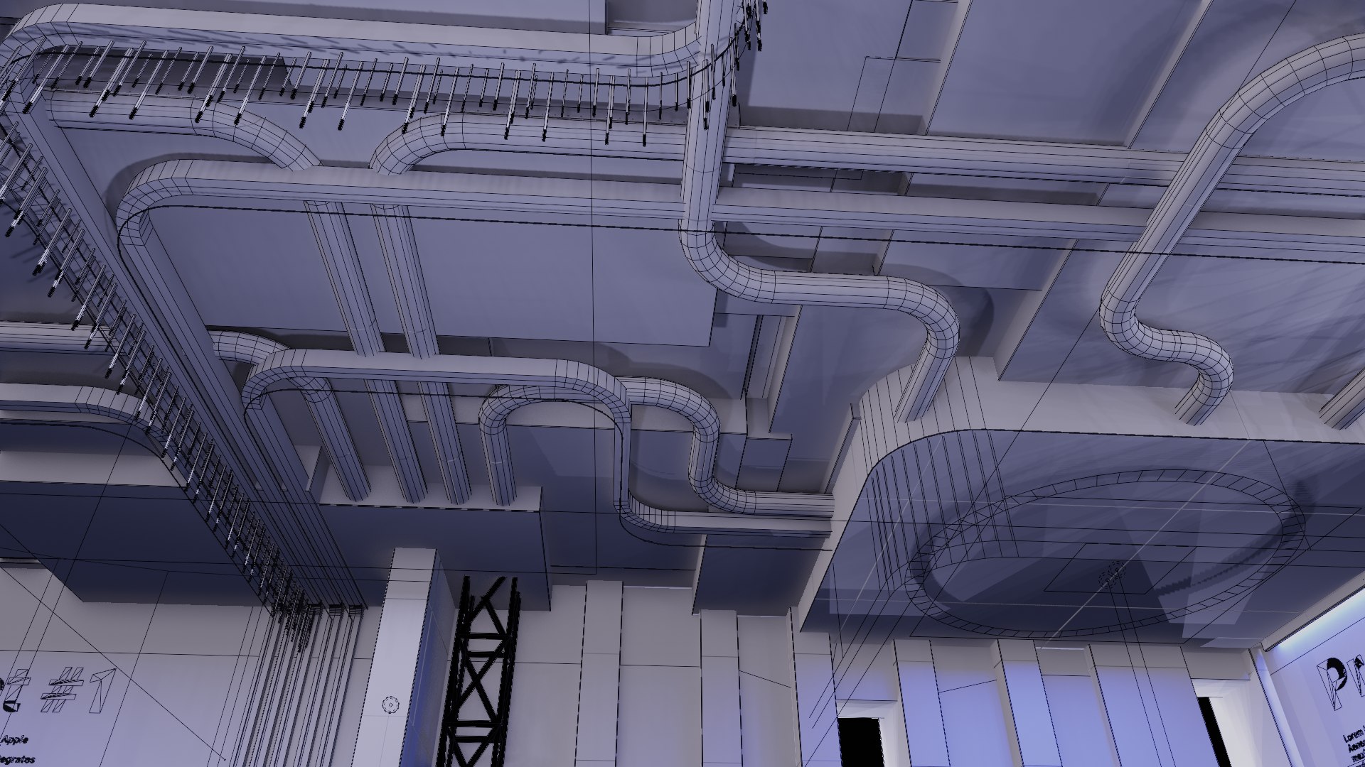 3D Model Sci Fi Exhibition Hall Interior With Real World Scale 2 ...