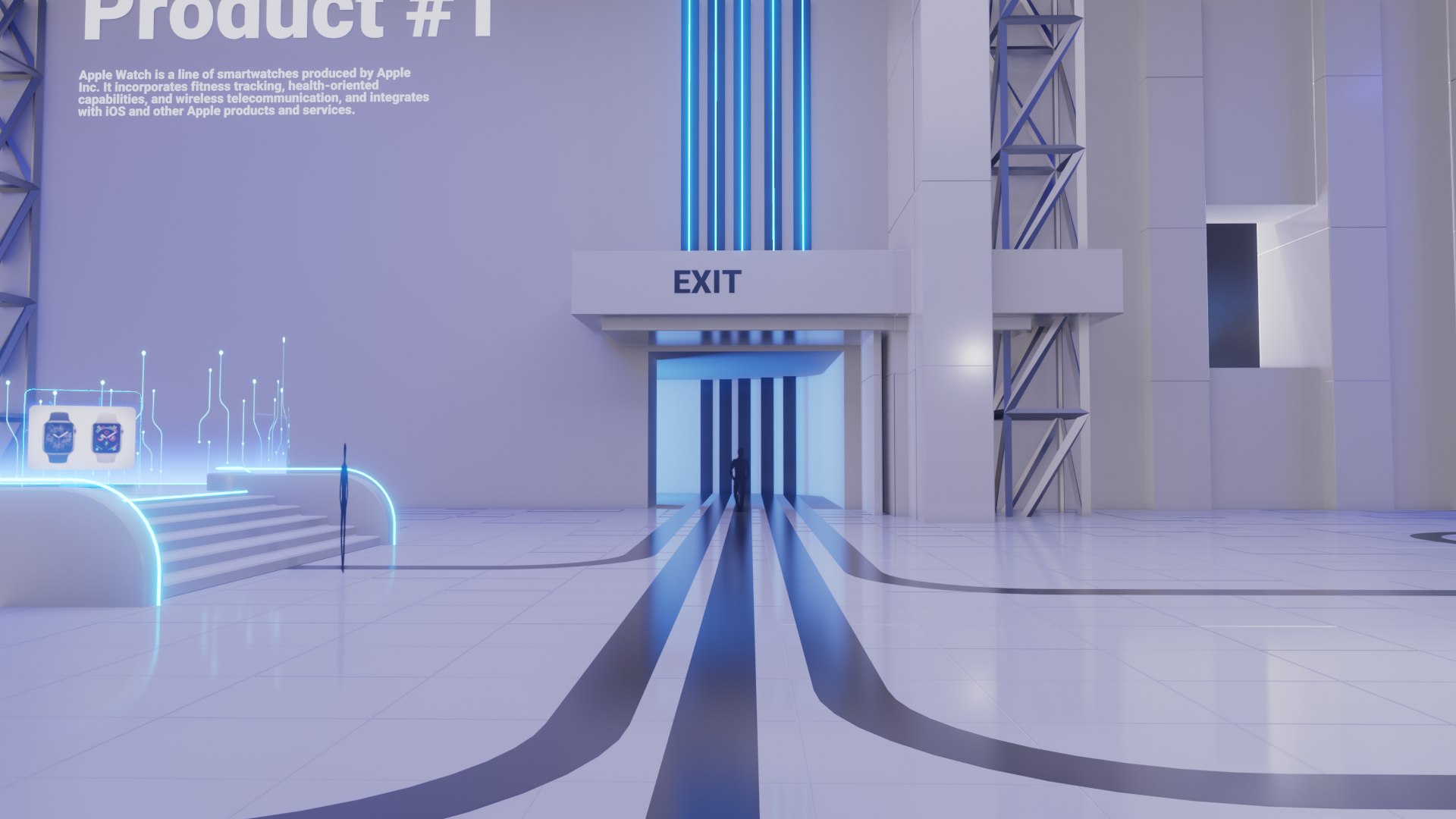 3D Model Sci Fi Exhibition Hall Interior With Real World Scale 2 ...