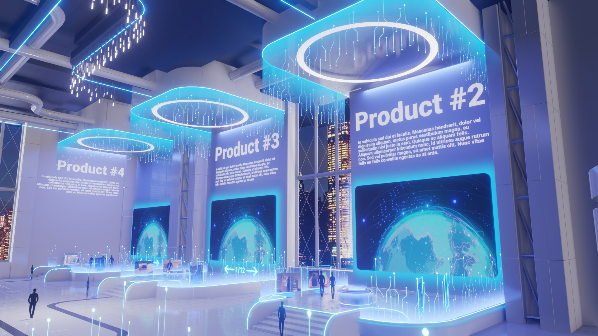 3D Model Sci Fi Exhibition Hall Interior With Real World Scale 2 ...