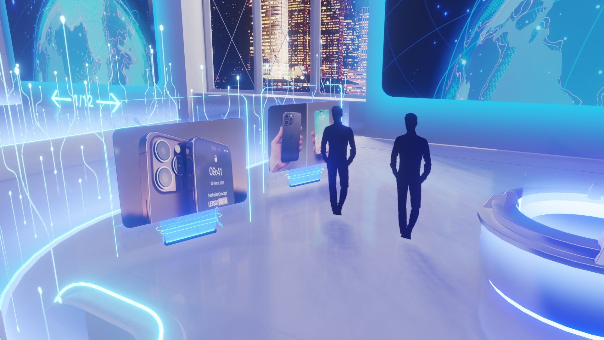 3D Model Sci Fi Exhibition Hall Interior With Real World Scale 2 ...