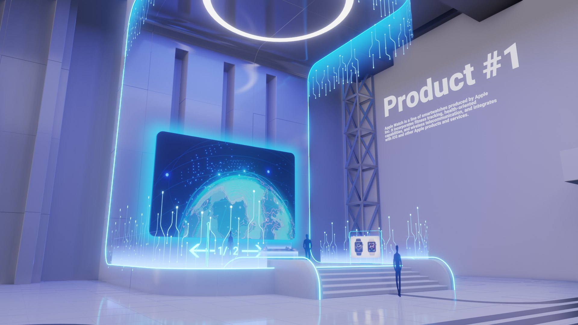 3D Model Sci Fi Exhibition Hall Interior With Real World Scale 2 ...