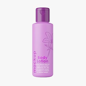 3D Body Lotion Bottle model