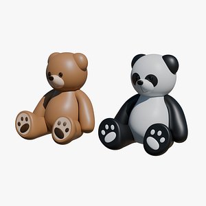Teddy Bear and Panda Bear