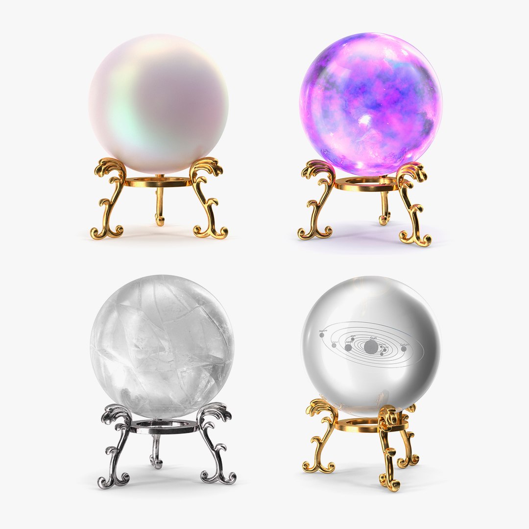 Crystal Spheres Collection 2 3D model preview