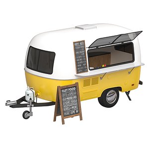 Food trailer 3D model