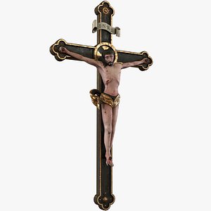 Medieval Crucifix Brown - PBR 3D model