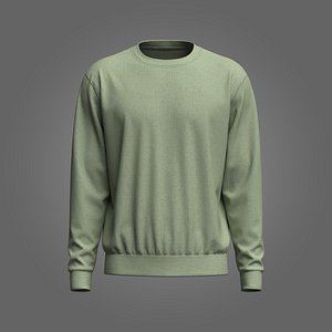 3D Mens Sweatshirt model