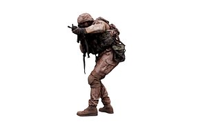 Cleaned 3D scan Robert Watson ACR Paratrooper Crouch