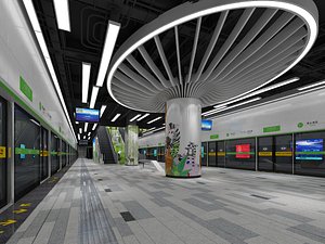 3D subway station