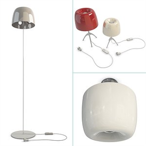 piccola lamps foscarini set 3D model