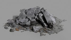 3D model Ruin Debris Rubble 04