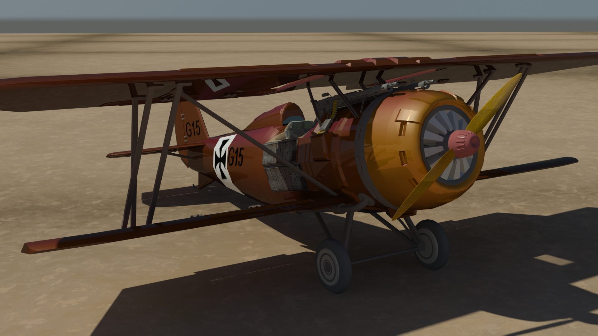 3d Model Of Biplane