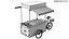 Detaillierter leerer Kaffeewagen
