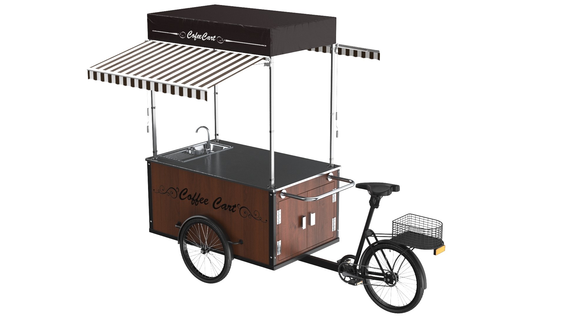 Detailed Empty Coffee Cart model - TurboSquid 1990451