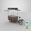 Detaillierter leerer Kaffeewagen