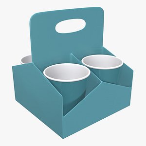 Plastic four paper coffee cup holder