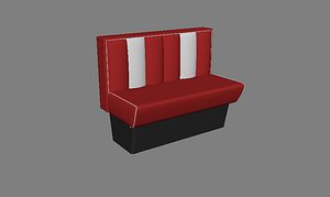 diner booth 3D model