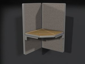 3d corner office