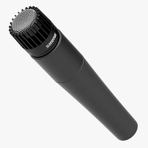 3d model shure sm57 microphone