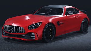 2017 Mercedes-Benz AMG GT R 3D Model  Red Hell Beast 3D model