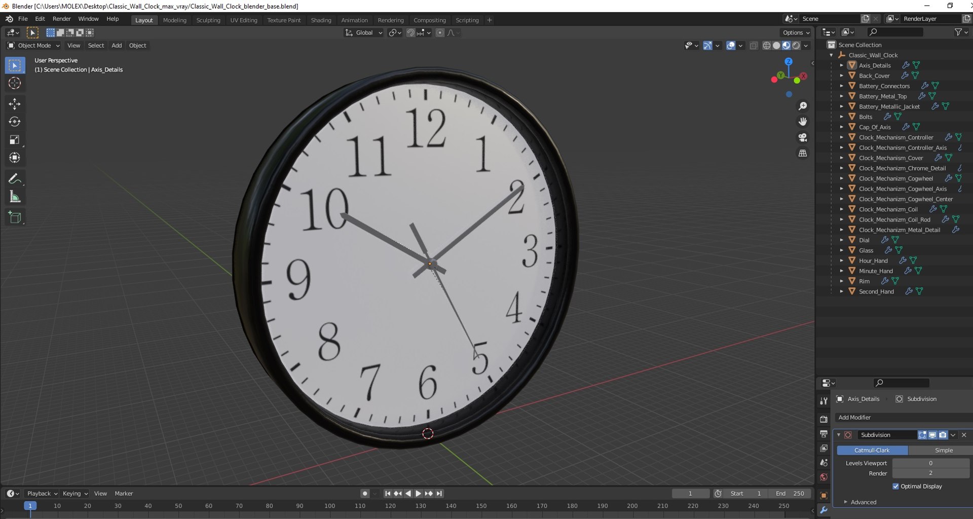 3D Classic Wall Clock https://p.turbosquid.com/ts-thumb/ZJ/IkeHta/OW/classic_wall_clock_1001/jpg/1717840026/1920x1080/fit_q87/f75f1575db20a2dc43ab8d65dd429db5d81bf91b/classic_wall_clock_1001.jpg